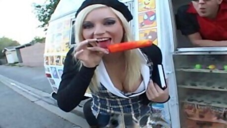 Cute Blonde Teen Kayla Fucked For Ice Cream Reality Show